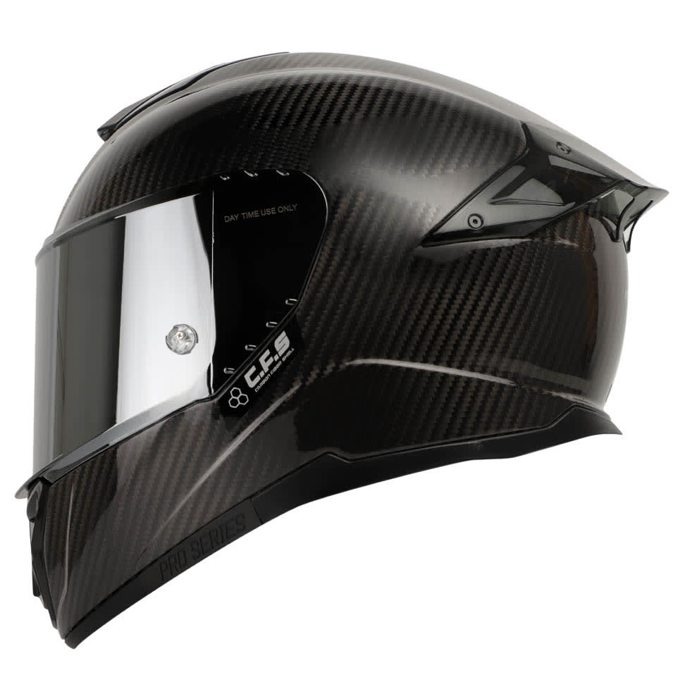 Casco moto Shaft pro 620c evo fibra de carbono integral solid 3k carbon negro solido