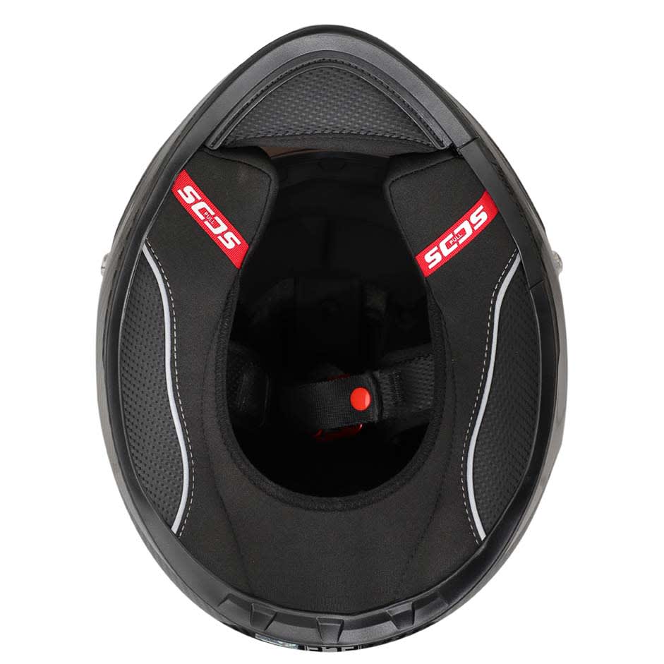 Casco moto Shaft pro 620c evo fibra de carbono integral solid 3k carbon negro solido