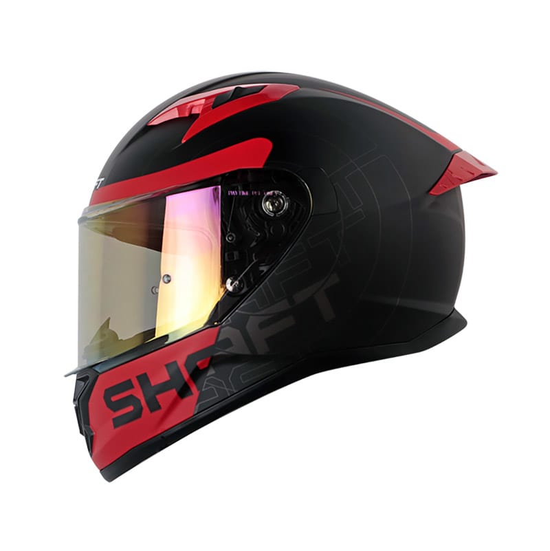 Casco moto shaft 522 sp/ dopp negro mate rojo integral