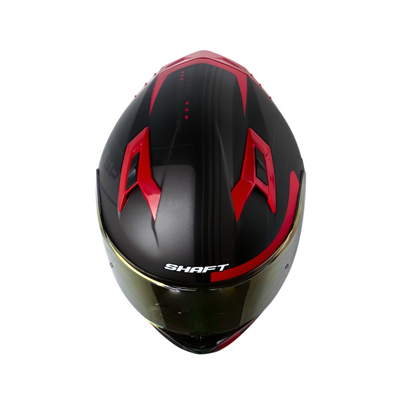 Casco moto shaft 522 sp/ dopp negro mate rojo integral