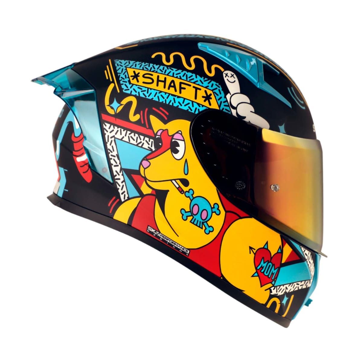 CASCO MOTO SHAFT 526SP EVO UNGLORIOUS DOGS NG AZ INTEGRAL