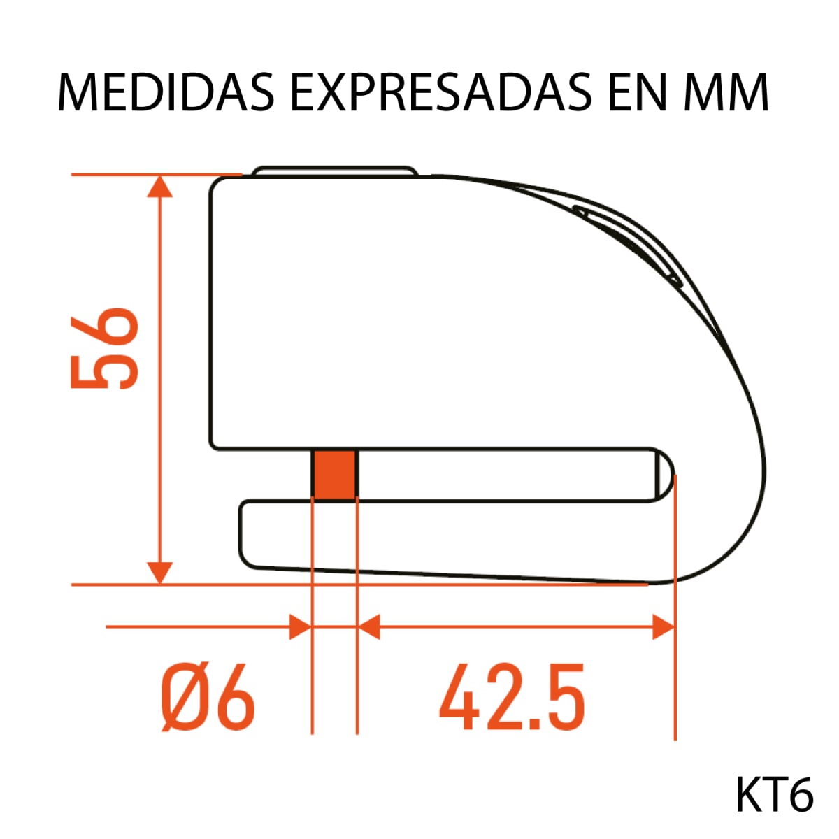 Candado Disco Moto Kovix Con Alarma KNS6