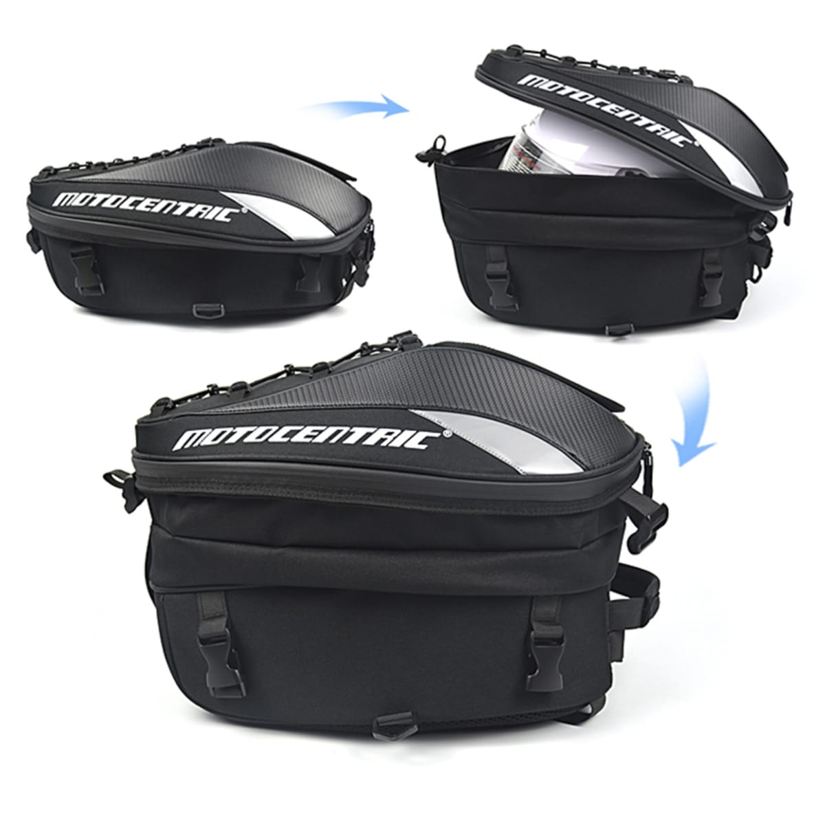 Bolso de cola para moto motocentric expandilbe de 15 a 25 litros 11-mc-0102