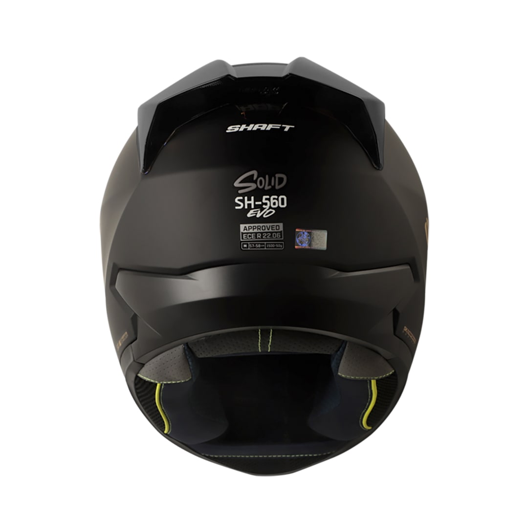 Casco moto Shaft 560 evo solid negro integral