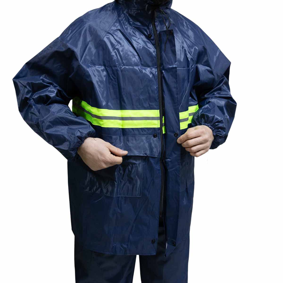 Traje impermeable para moto 2 piezas con capucha