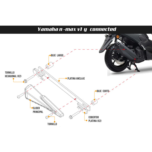 SLIDER PRO SIDE ESCAPE YAMAHA NMAX CONNECTED y V1