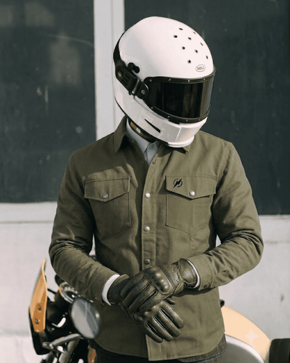 Chaqueta Protectora THE MOTOS®︎ «Canvas RIDER» ARMY GREEN