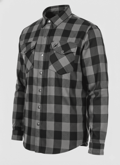 Camisa Protectora Moto «FLANNEL RIDER»™ GRIS