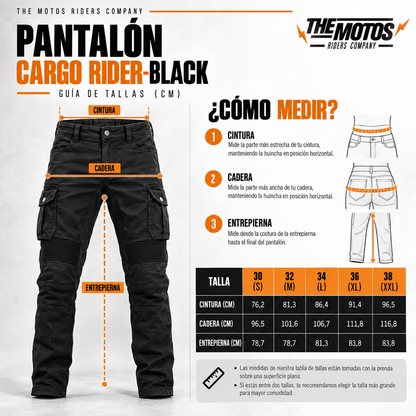 Pantalón Cargo Rider – Black