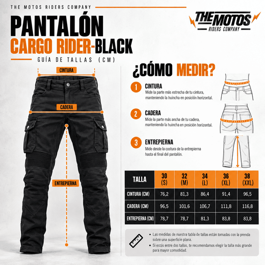 Pantalón Cargo Rider – Black