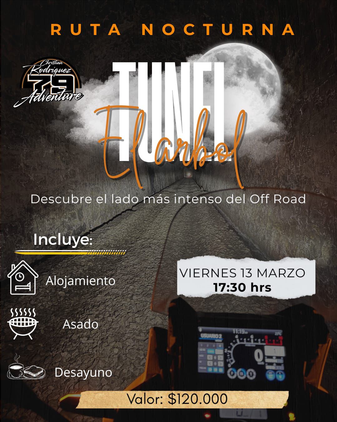 RUTA NOCTURNA CON INSTRUCCIÓN - TÚNEL EL ÁRBOL