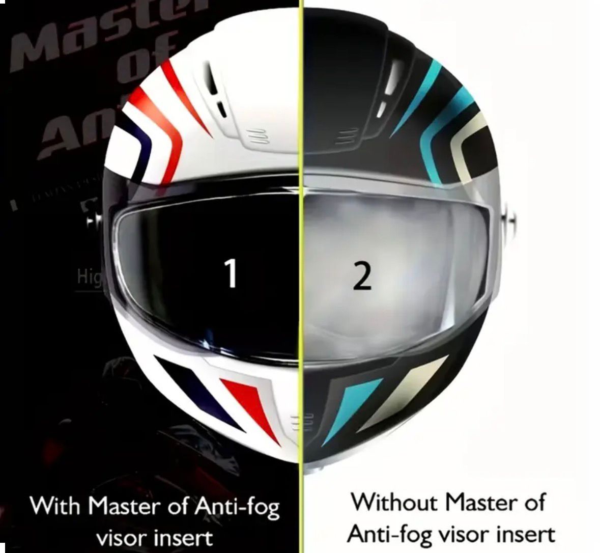 kit Laminas anti fog (anti empañamiento) y Rainproof (anti lluvia) para casco moto universal
