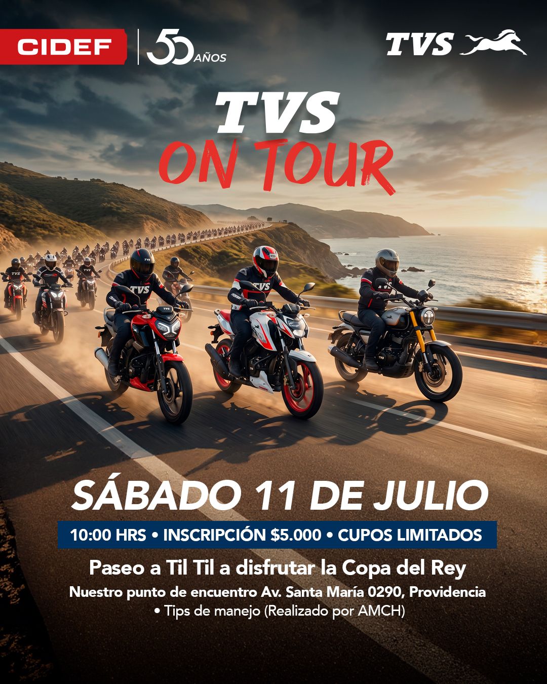 Ruta caravana oficial copa del Rey desde TVS
