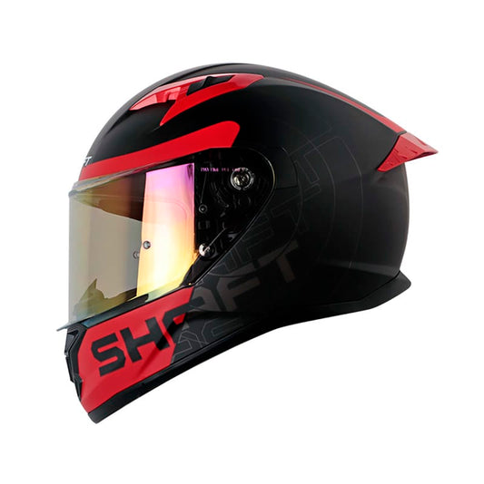 Casco moto shaft 522 sp/  dopp negro mate rojo integral