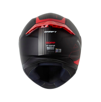 Casco moto shaft 522 sp/  dopp negro mate rojo integral