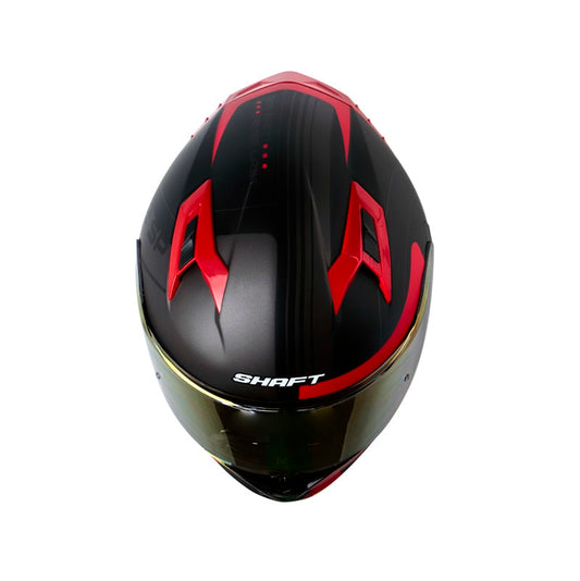 Casco moto shaft 522 sp/  dopp negro mate rojo integral
