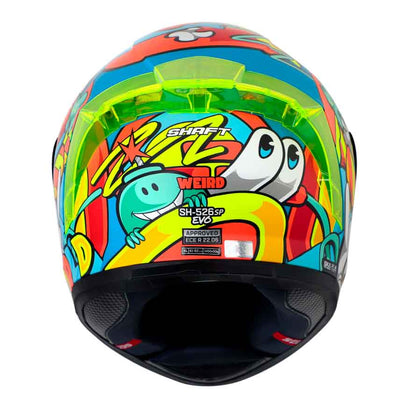 CASCO MOTO SHAFT 526SP EVO WEIRD AZUL INTEGRAL