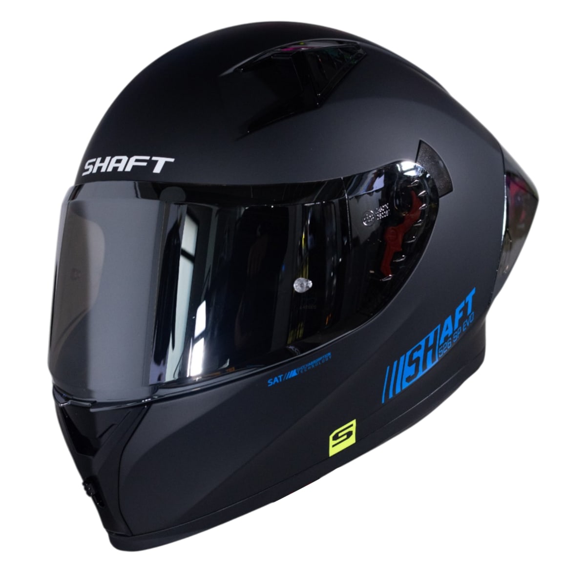 CASCO MOTO SHAFT 526SP NEGRO MATE AZUL