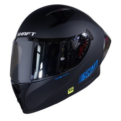 CASCO MOTO SHAFT 526SP NEGRO MATE AZUL