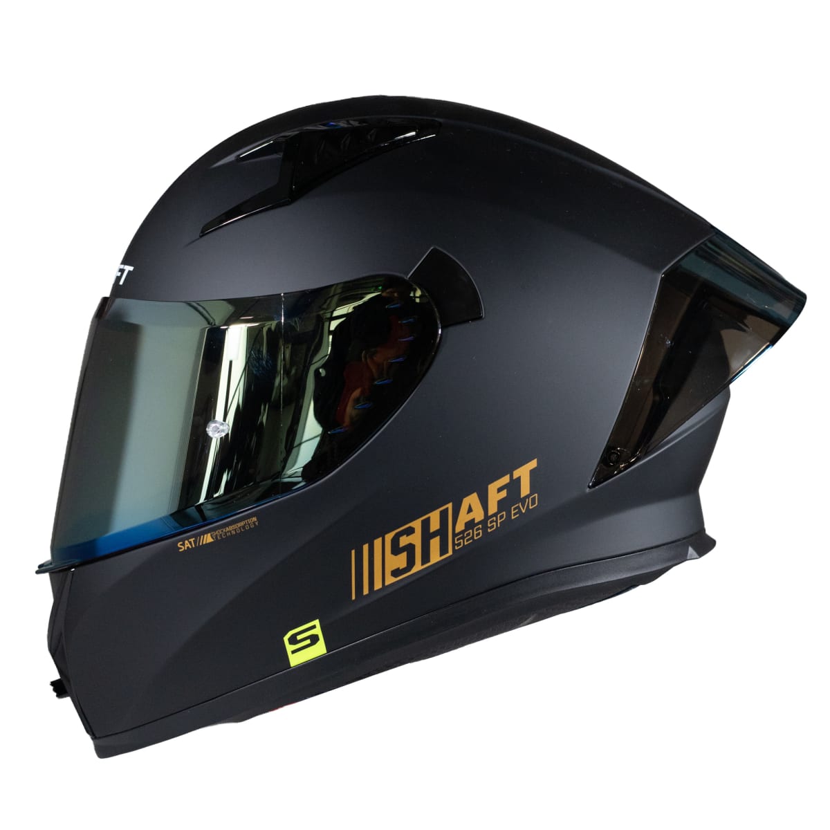 CASCO MOTO SHAFT 526SP NEGRO DORADO
