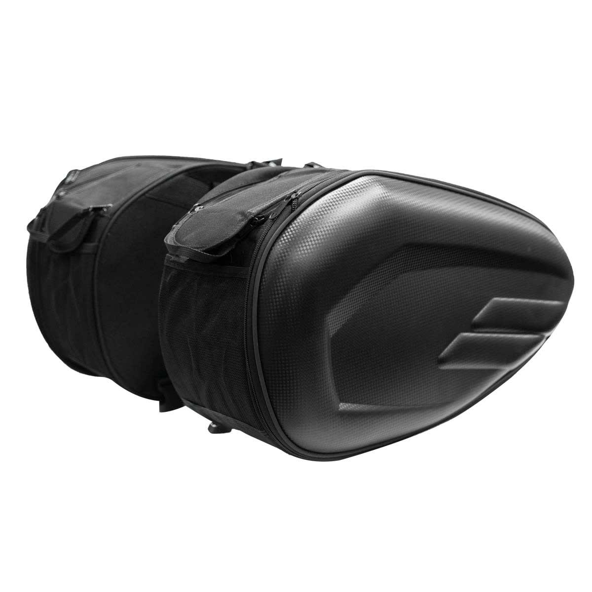 Set de Alforjas Bolsos Moto Semirigidas Expansibles Hasta 58lts