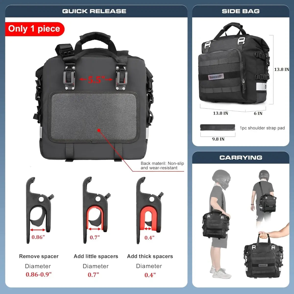 Bolso Lateral 20 litros impermeable