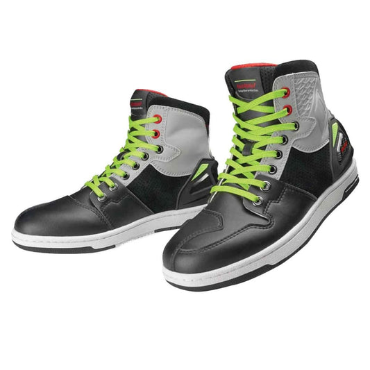 Botas para moto ones again ms07 urban reforzadas tipo zapatilla negro/amarillo