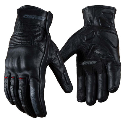 Guantes para moto ARMAD Gear Leon cuero panel touch manga media