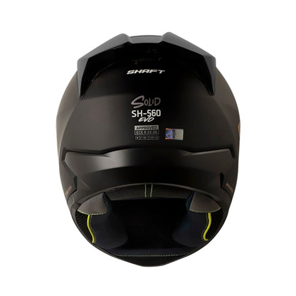 Casco moto Shaft 560 evo solid negro integral