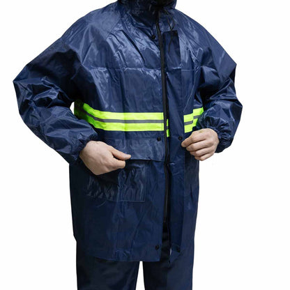 Traje impermeable para moto 2 piezas con capucha