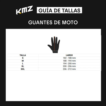 Guantes Moto Calle Knots Negro/Gris KMZ