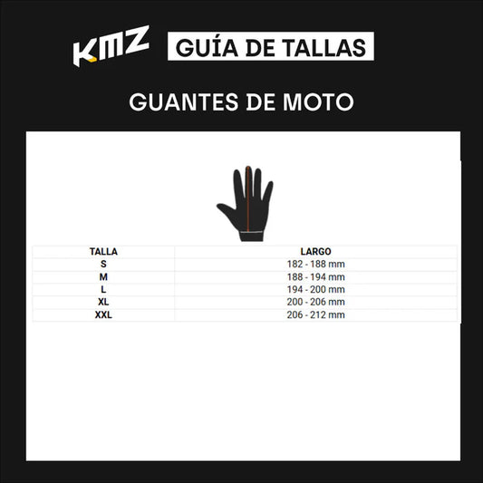 Guantes Moto Calle Knots Negro/Gris KMZ